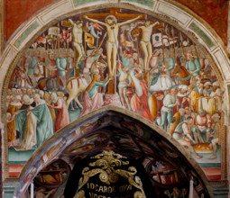 Clusone, Oratorio dei Disciplini o di San Bernardino, interno, affreschi sulla "Vita di Gesù"