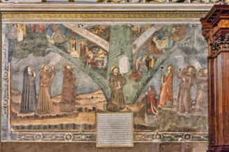 Bergamo, Città alta, Basilica of Santa Maria Maggiore, right transept: "The Tree of Life", fresco