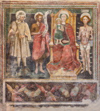 Bergamo, Città alta, Chiesa di San Michele al Pozzo Bianco, navata, parete destra: "Madonna del