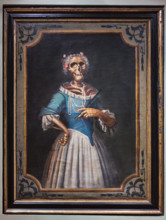 Bergamo, Museo Bernareggi: "Ritratto di nobildonna"
(XVIII secolo), di pittore bergamasco, olio su