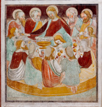 Clusone, Oratorio dei Disciplini o di San Bernardino, interno, affreschi sulla "Vita di Gesù"