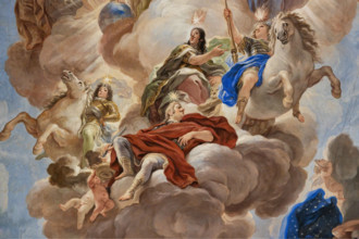 Palazzo Medici Riccardi, Galleria degli specchi (o Sala Luca Giordano): “Giove e l'apoteosi dei