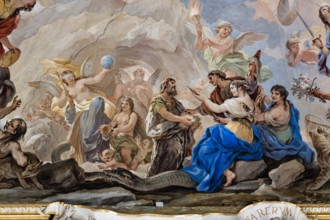 Medici Riccardi Palace, Gallery of Mirrors (or Room Luca Giordano), detail of the vault: "the