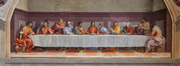 “Cenacolo”,  di Andrea del Sarto, affresco  (525x871 cm), databile al 1511-1527. L’opera è