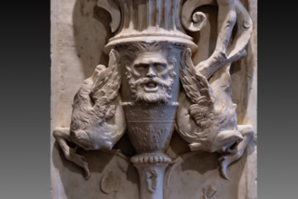 The “funeral monument of San Giovanni Gualberto”, founder of the Vallombrosan Order. Artwork by