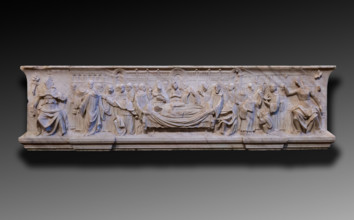 The “funeral monument of San Giovanni Gualberto”, founder of the Vallombrosan Order. Artwork by