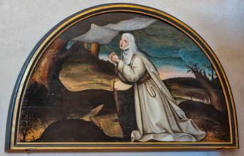 “Santa Caterina da Siena”, di Suor Plautilla Nelli, dipinto in lunetta proveniente dal Convento di