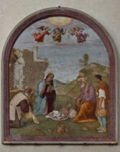 “Adorazione dei Pastori”, di Francesco Cristofano, conosciuto come Franciabigio, affresco staccato,