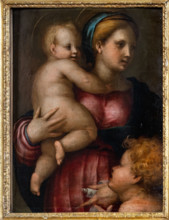 “Madonna con Bambino e S. Giovannino”, di Jacopo Carucci detto il Pontormo, 1514-5, dipinto a olio