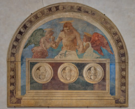 “Cristo in pietà tra angeli”, affresco di Andrea del Castagno, 1447, collocato refettorio del