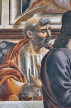 “L’Ultima Cena”, affresco (453 × 975 cm)  di Andrea del Castagno, 1447 circa, conservato sulla