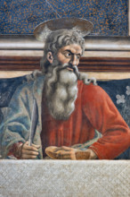 “L’Ultima Cena”, affresco (453 × 975 cm)  di Andrea del Castagno, 1447 circa, conservato sulla
