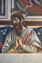 “L’Ultima Cena”, affresco (453 × 975 cm)  di Andrea del Castagno, 1447 circa, conservato sulla