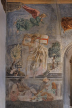 “Resurrezione”, affresco che corona “L’Ultima Cena”, affresco (453 × 975 cm)  di Andrea del