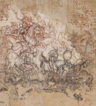 Palazzo Ducale, sala dei Papi, parete sud-est: “Torneo di Cavalieri” o “Torneo-battaglia di