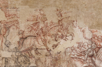 Palazzo Ducale, sala dei Papi, parete sud-est: “Torneo di Cavalieri” o “Torneo-battaglia di