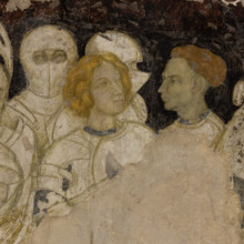 Palazzo Ducale, Pisanello room, south-east wall: “Tournament-Battle of Louvezerp”, 1430-1433, by