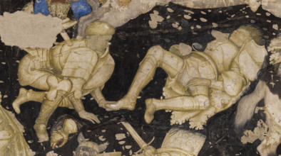 Palazzo Ducale, Pisanello room, south-east wall: “Tournament-Battle of Louvezerp”, 1430-1433, by