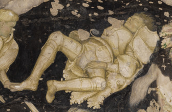 Palazzo Ducale, Pisanello room, south-east wall: “Tournament-Battle of Louvezerp”, 1430-1433, by