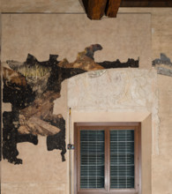 Palazzo Ducale, Pisanello room, south-west wall: “Tournament-Battle of Louvezerp”, 1430-1433, by