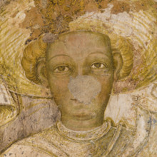 Palazzo Ducale, Pisanello room, north-east wall: “Tournament-Battle of Louvezerp”, 1430-1433, by