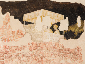 Palazzo Ducale, Pisanello room, north-east wall: “Tournament-Battle of Louvezerp”, 1430-1433, by