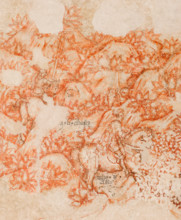 Palazzo Ducale, Pisanello room, north-east wall: “Tournament-Battle of Louvezerp”, 1430-1433, by