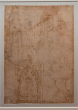 “Various studies: foreshortened architecture, portraits of Gianfrancesco Gonzaga e Niccolò III