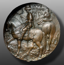 “Gianfrancesco Gonzaga”, bronze medal, by Pisanello (Antonio di Puccio Pisano), 1445-7. Reverse