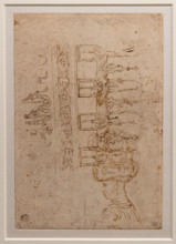 “Various studies: loggia, portrait of Niccolò III d'Este”, by Antonio di Puccio, known as