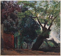 “ Paesaggio” di Achille Funi (FE 1890 - 1972).
Olio su compensato, cm. 63 x 58.
Collezione