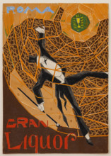 Collezione Assicoop Unipol, inv. n° 870: 
Roberto Melli; “Roma Gran Liquor” ;
(tecnica mista,