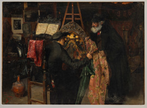 Collezione Assicoop Unipol, inv. n° 874: 
Alberto Pisa; “ Dall’antiquario “ (olio su tela, 37x51).