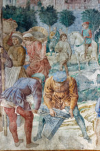 Pisa, Camposanto monumentale:
“Costruzione della Torre di Babele”, affreschi di Benozzo Gozzoli,