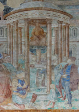 Pisa, Camposanto monumentale:
“Abramo e gli Adoratori di Belo (Baal)”, affreschi di Benozzo
