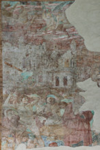 Pisa, Camposanto monumentale:
“Incendio di Sodoma”, particolare; affreschi di Benozzo Gozzoli -