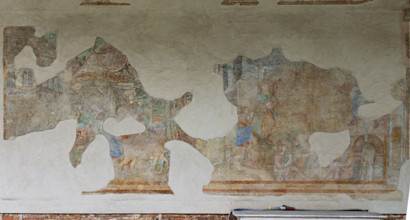 Pisa, Camposanto monumentale:
“Giovinezza e Sacrificio di Isacco”, affreschi di Benozzo Gozzoli,