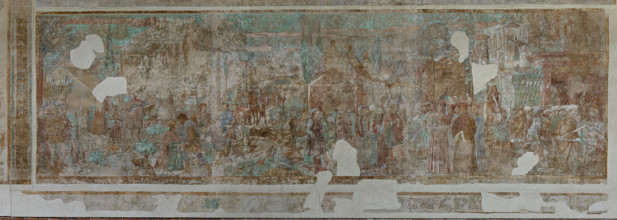 Pisa, Camposanto monumentale:
“Incontro di Esaù e Giacobbe - Ratto di Dina ”, affreschi di Benozzo