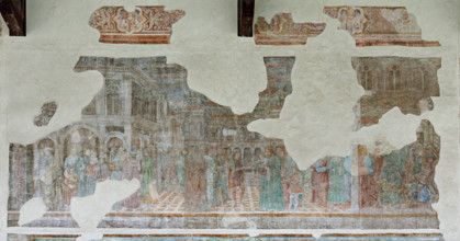 Pisa, Camposanto monumentale:
“Infanzia e giovinezza di Mosè”, affreschi di Benozzo Gozzoli,