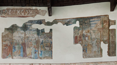 Pisa, Camposanto monumentale:
“La Verga di Aronne e il serpente di bronzo”,  affreschi di Benozzo