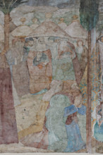 Pisa, Camposanto monumentale:
“La Verga di Aronne e il serpente di bronzo”,  affreschi di Benozzo