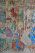 Pisa, Monumental Cemetery: 
 “Grape Harvest and Drunkenness of Noah”, frescoes by Benozzo
