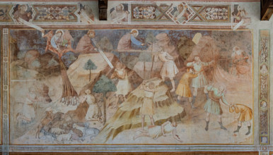 Pisa, Camposanto monumentale:
 “Storie di Caino e Abele”;  affreschi di Piero di Puccio, 1389/1391