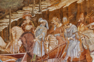 Pisa, Monumental Cemetery: "Triumph of Death," detail of the frescoes by Buonamico Buffalmacco,