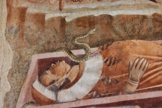 Pisa, Monumental Cemetery: "Triumph of Death," detail of the frescoes by Buonamico Buffalmacco,