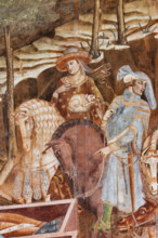 Pisa, Monumental Cemetery: "Triumph of Death," detail of the frescoes by Buonamico Buffalmacco,