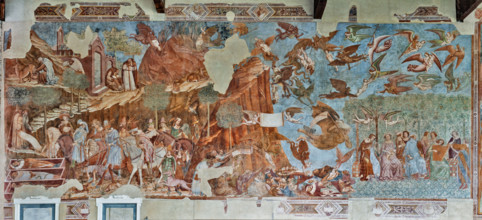 Pisa, Camposanto monumentale: ”Trionfo della Morte”, affresco di Buonamico Buffalmacco, 1336/1341