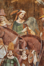 Pisa, Monumental Cemetery: "Triumph of Death," detail of the frescoes by Buonamico Buffalmacco,