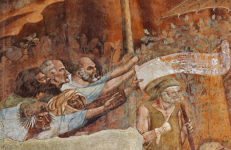 Pisa, Monumental Cemetery: "Triumph of Death," detail of the frescoes by Buonamico Buffalmacco,