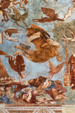 Pisa, Monumental Cemetery: "Triumph of Death," detail of the frescoes by Buonamico Buffalmacco,